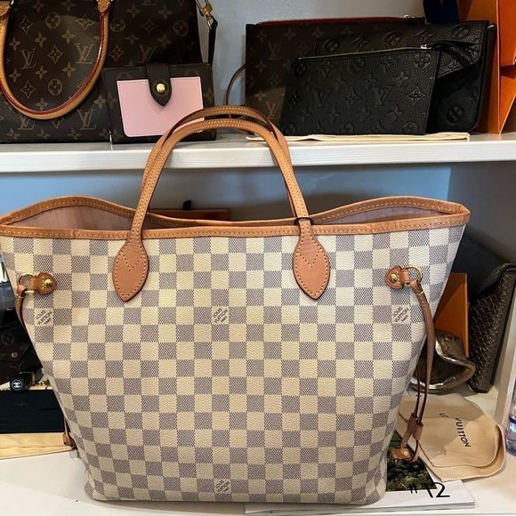 Neverfull MM Damier Azur - Picture 4 of 10